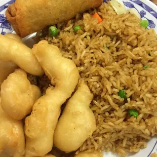 Sweet sour chicken with sauce on the side