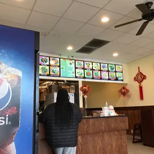 Simple American Asian menu.