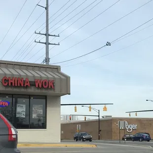 Outside looking at store.