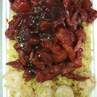 Boneless Spear Ribs Dinner Combo with Shrimp Fried Rice