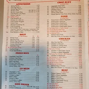 Updated menu Dec 2022