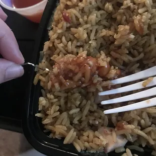 Ordered Chinese food from here today and found metal in my chicken...? Like what... needless to say I will never be eating here again