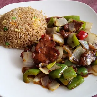 Pepper steak w/ fried rice