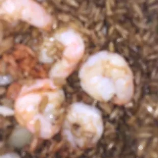 shrimp and rice in a bowl