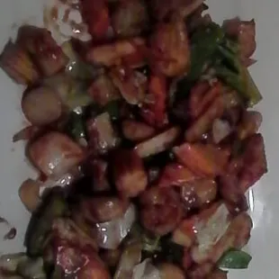 Seafood Special with shrimp, scallops and imitation crab