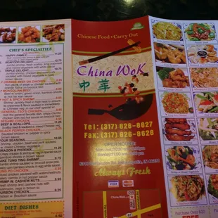 Menu outside