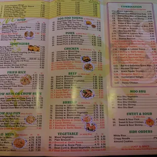 Menu inside