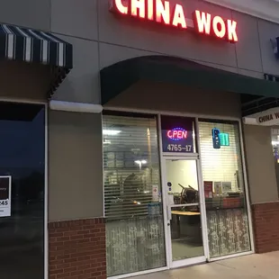 the front of the restaurant