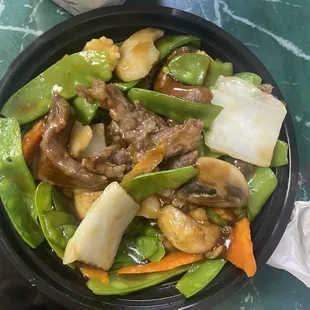Beef snow peas