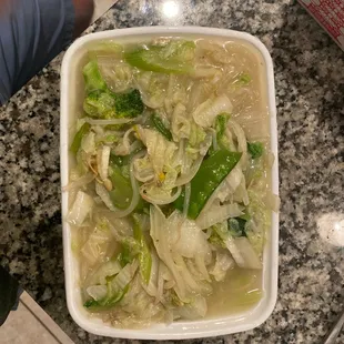I&apos;m confused how this is vegetable chow Mein? There&apos;s no noodles, only vegetables...