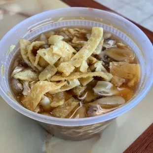 Small hot and sour soup.