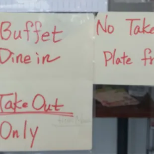 No buffet, limited menu, wait outside for your order.