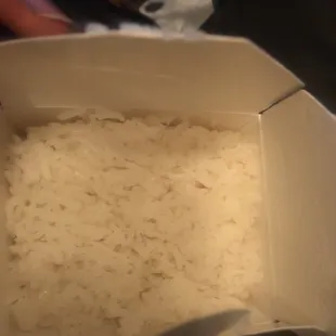 a box of white rice