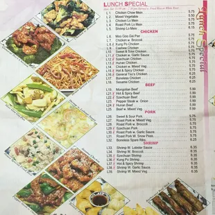 sushi and sashimi, menu