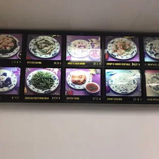 Menu board
