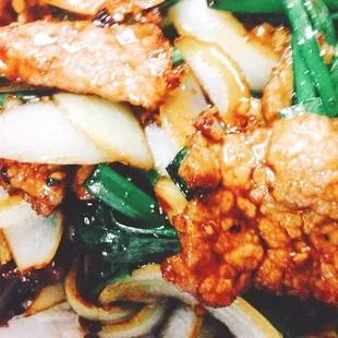 a close up of a plate of food