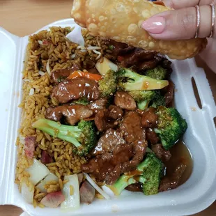 Beef &amp; broccoli with garlic sauce... LUNCH PORTION!