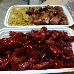 Boneless ribs/Bourbon Chicken