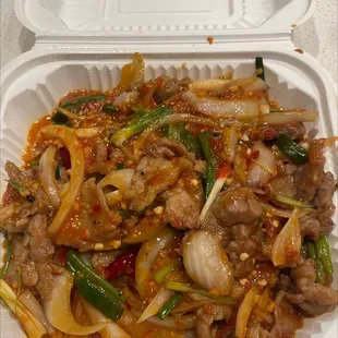 Mongolian Beef (spicy request)