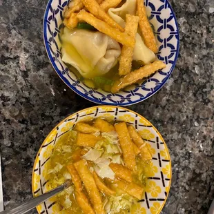 Egg drop and dumping soup