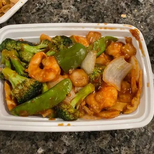 Shrimp with garlic sauce