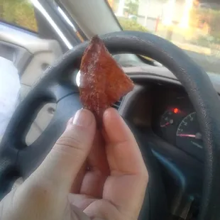 Shrimp toast,bit over cooked