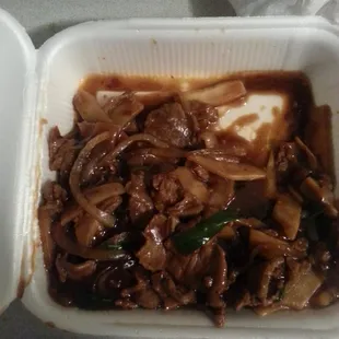 Mongolian beef take out