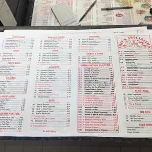 Menus
