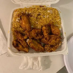 Wings with House Fried Rice