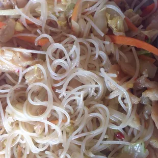 noodles and vegetables in a bowl