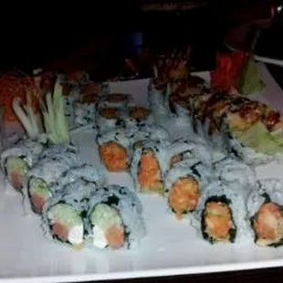 Sushi specials! 2 rolls for $7 or 3 rolls for $10!  7/19/13