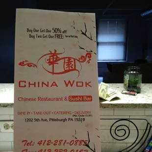 Super nice staff with a big menu