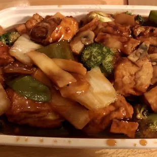Bean curd with mixed vegetables (lots of food for the price!)