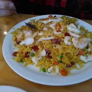 Combo fried rice. Don&apos;t get the fried rice meals, they are weird.
