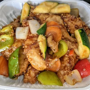 Fish with garlic sauce