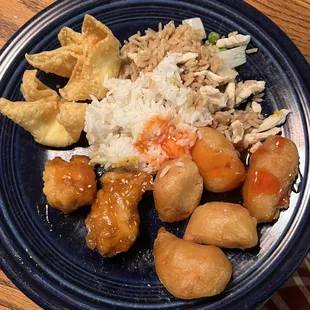 a plate of food on a table