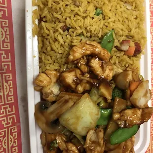 Chicken with mixed vegetables combination