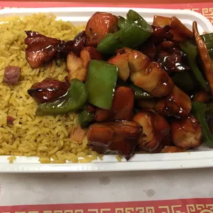 Bourbon Chicken combination