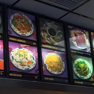 a variety of plates of food