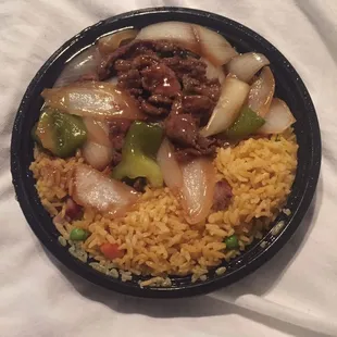 Lunch Pepper Steak &amp; Onions $5.71 (including tax)