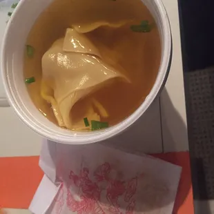 Wonton Soup that came with lunch special.