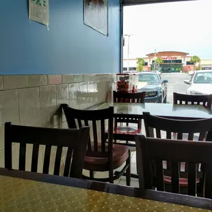 There are four tables inside this business