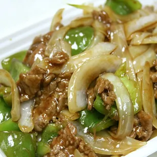 Green pepper steak w.Onions