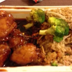 General Tso's chicken...I couldn't even finish my food