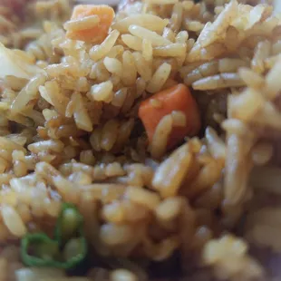 Bland fried rice...no pork :(