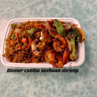a plate of chinese food