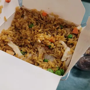 Chicken fried rice, large size (quart).