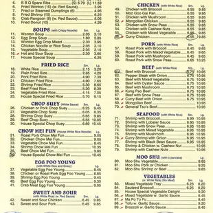 sushi and sashimi, menu