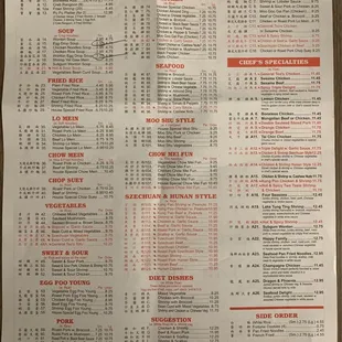 Full menu 9/23/2022