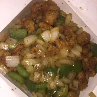 Black pepper chicken...yum!
